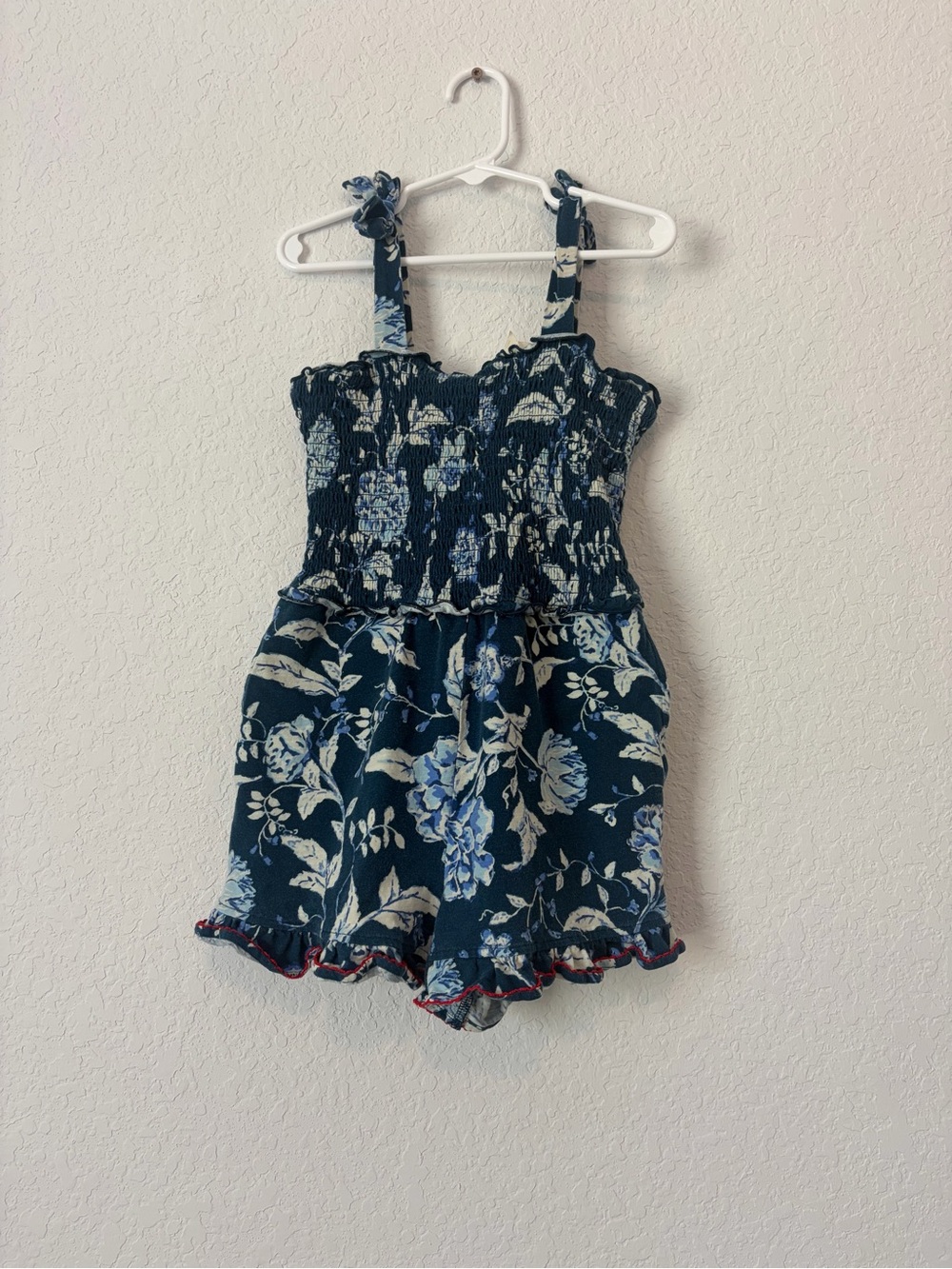 Matilda Jane 8 Girls Navy Floral Smocked Romper
